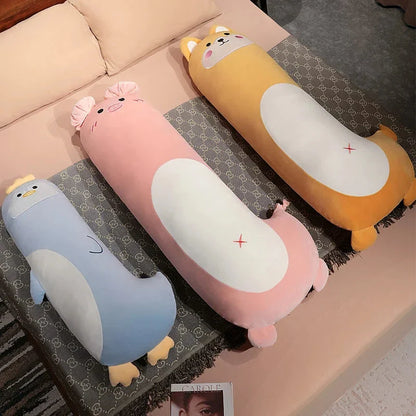 Long Penguin Shiba Pig Zebra Snuggle Buddy Plushies