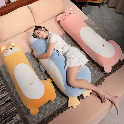 Long Penguin Shiba Pig Zebra Snuggle Buddy Plushies
