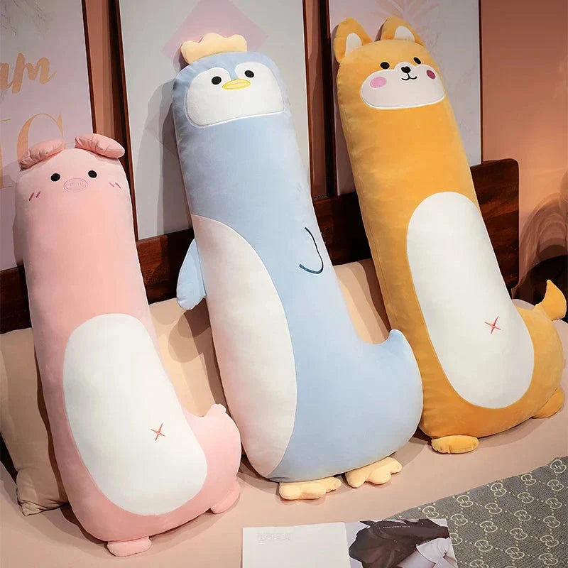 Long Penguin Shiba Pig Zebra Snuggle Buddy Plushies