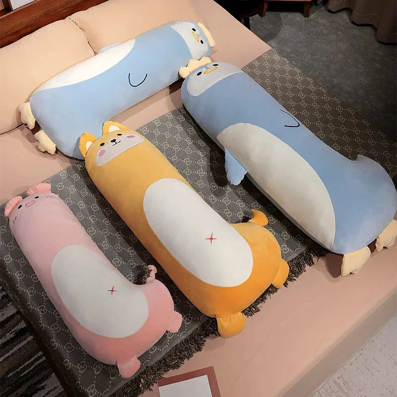 Long Penguin Shiba Pig Zebra Snuggle Buddy Plushies
