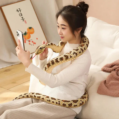 Long Realistic Brown Green Orange Snake Plushies