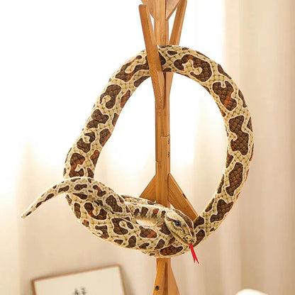 Long Realistic Brown Green Orange Snake Plushies