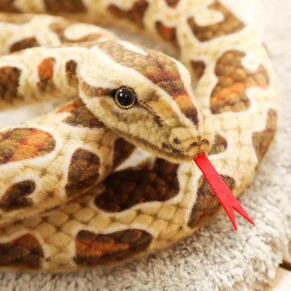 Long Realistic Brown Green Orange Snake Plushies