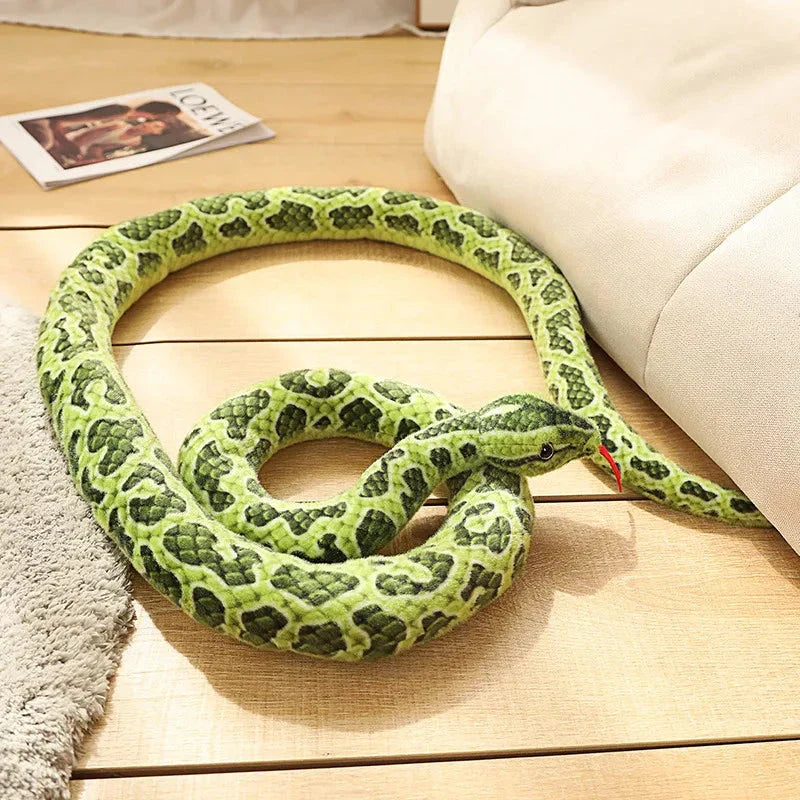 Long Realistic Brown Green Orange Snake Plushies