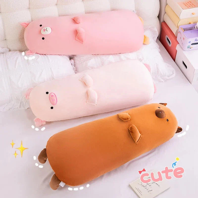 Long Snuggle Buddies Capybara Alpaca Pig Plushie