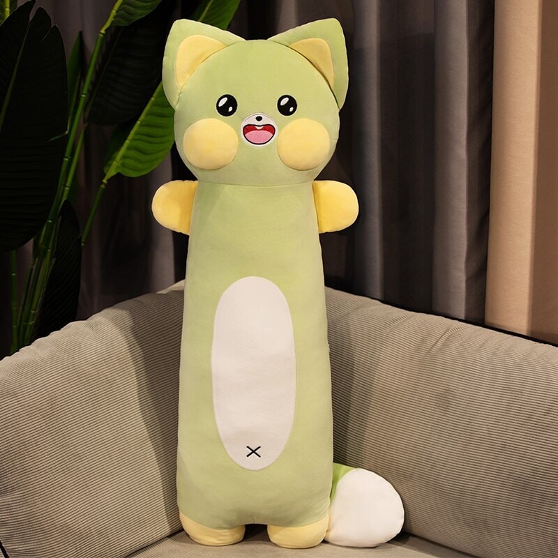 Long Snuggly Cat and Raccoon Plushies