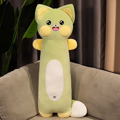 Long Snuggly Cat and Raccoon Plushies