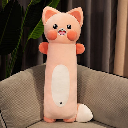 Long Snuggly Cat and Raccoon Plushies