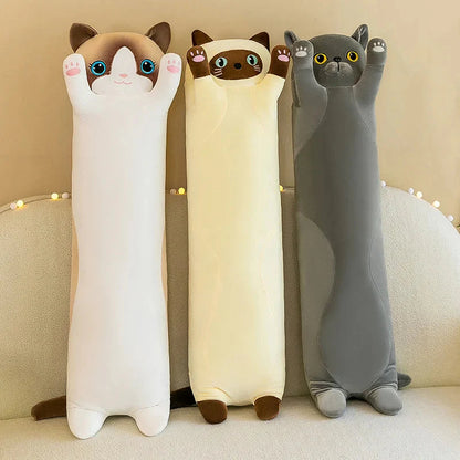 Long Snuggly Cat Siamese British Shorthair Snowshoe Plushies Collection
