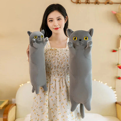 Long Snuggly Cat Siamese British Shorthair Snowshoe Plushies Collection