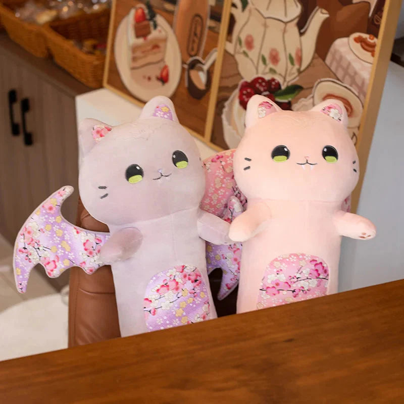 Long Snuggly Luna & Solis Sakura Cat Plushies