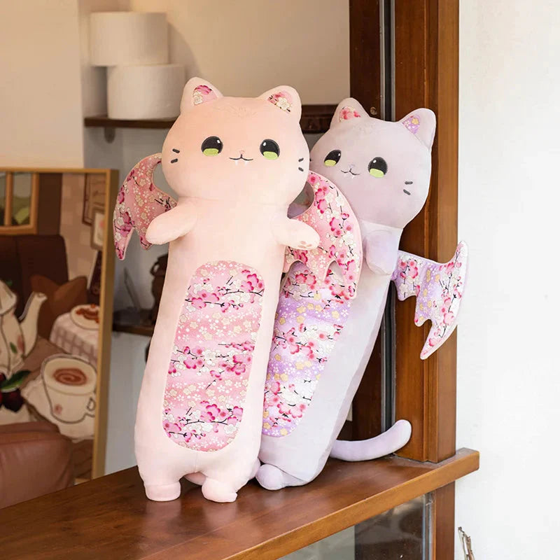 Long Snuggly Luna & Solis Sakura Cat Plushies