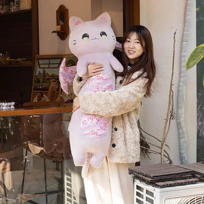 Long Snuggly Luna & Solis Sakura Cat Plushies