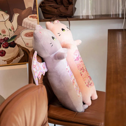 Long Snuggly Luna & Solis Sakura Cat Plushies