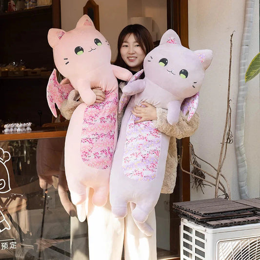 Long Snuggly Luna & Solis Sakura Cat Plushies