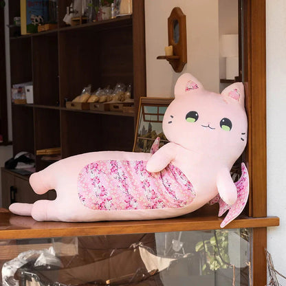 Long Snuggly Luna & Solis Sakura Cat Plushies