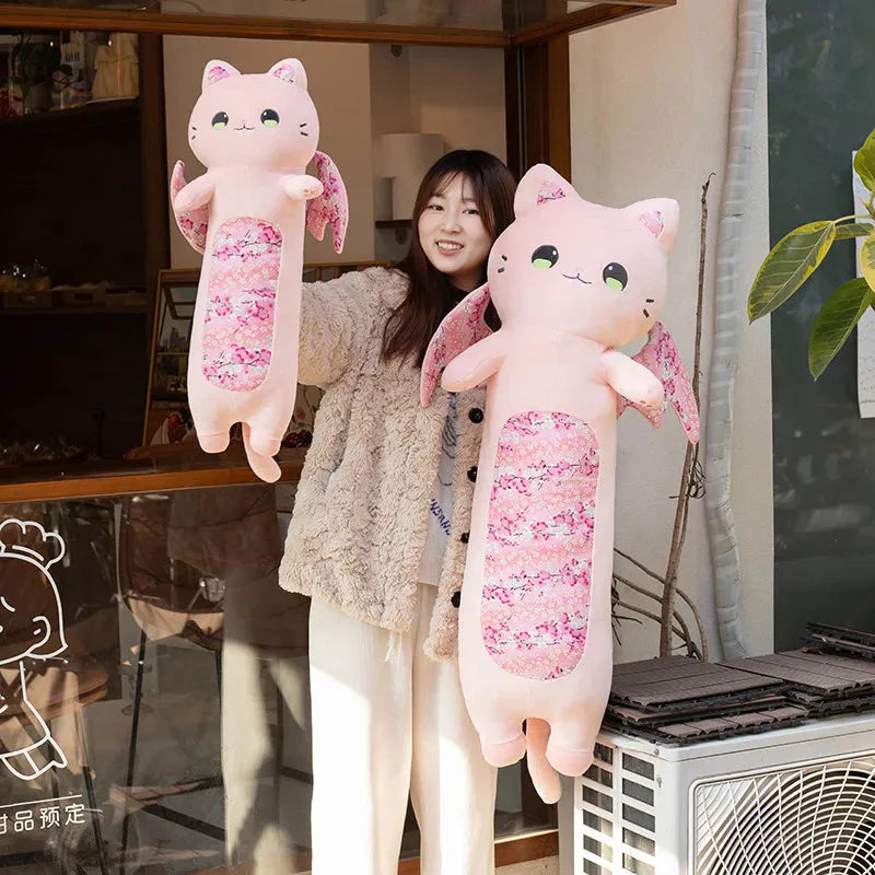 Long Snuggly Luna & Solis Sakura Cat Plushies