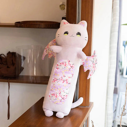 Long Snuggly Luna & Solis Sakura Cat Plushies