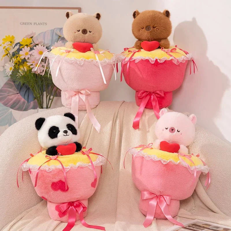 Lovely Capybara Plush Bouquet