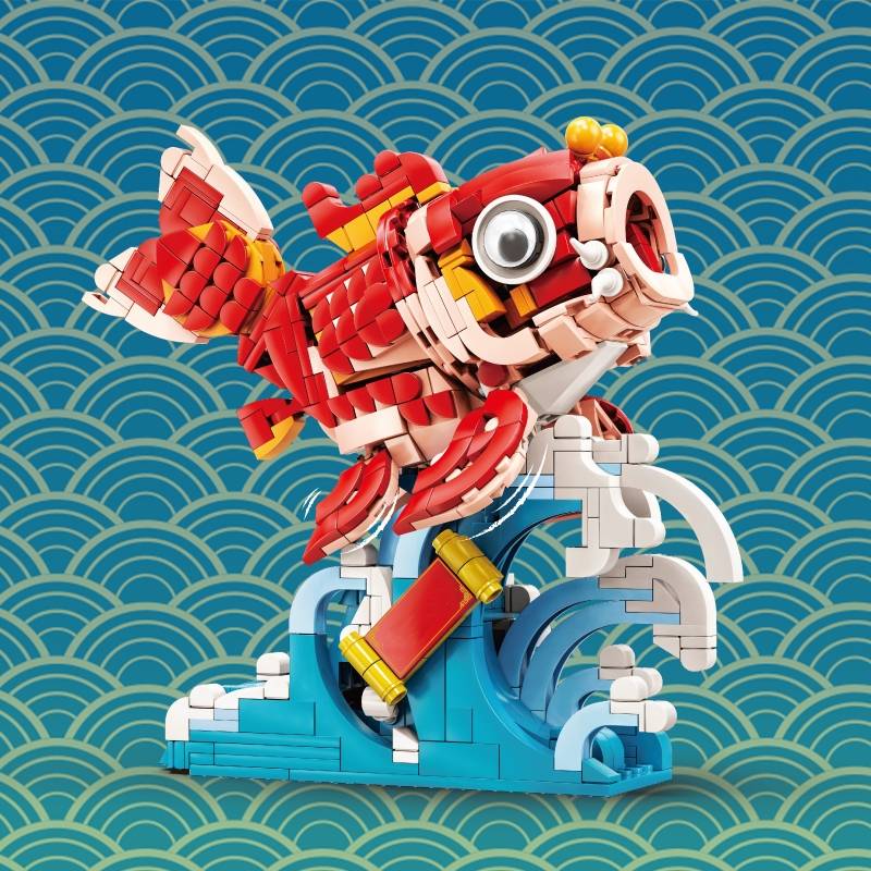Lucky Red Fish Wave Micro Building Set