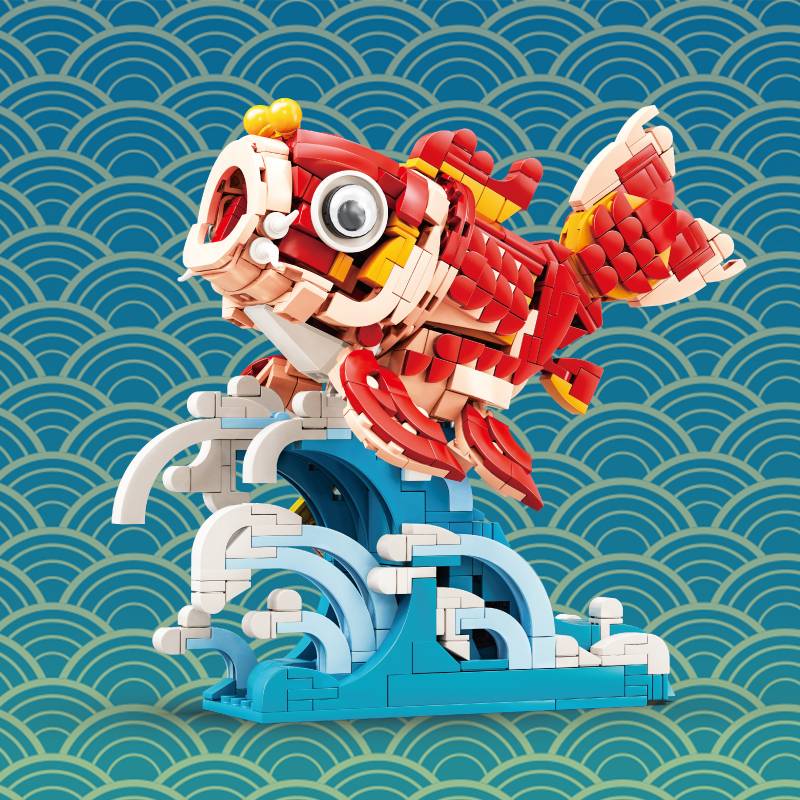Lucky Red Fish Wave Micro Building Set