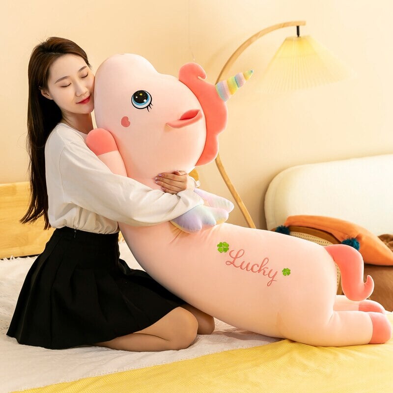 Lucky the Long Pink Unicorn Plushie