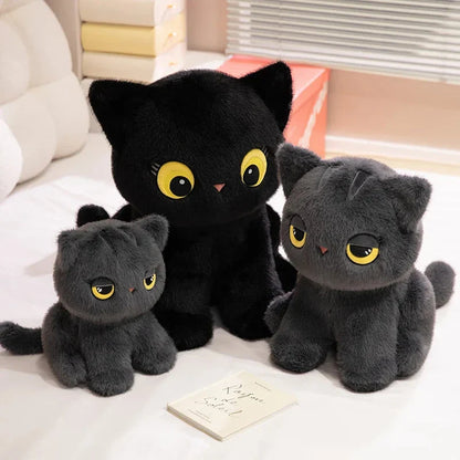 Luna & Misty the Fluffy Sitting Cat Plushies