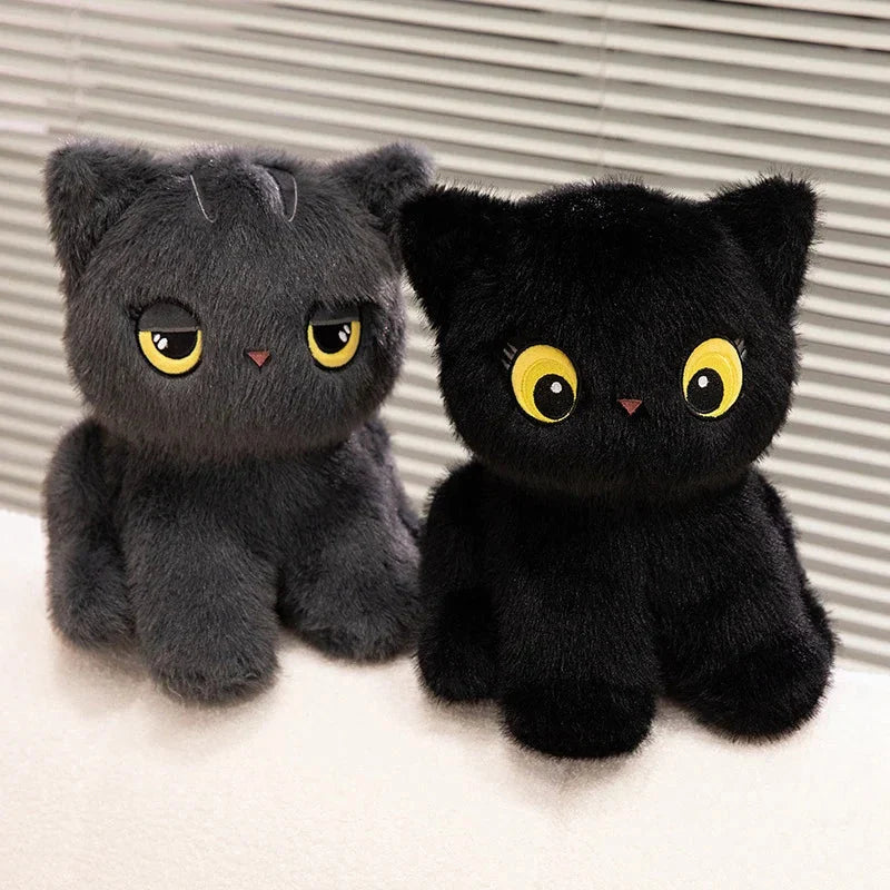 Luna & Misty the Fluffy Sitting Cat Plushies