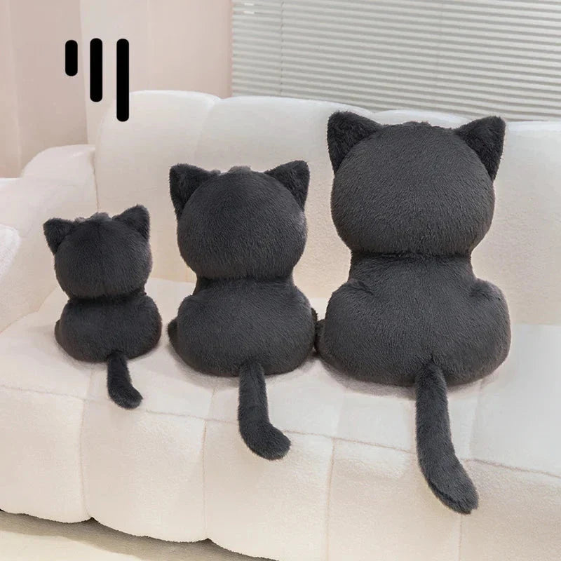 Luna & Misty the Fluffy Sitting Cat Plushies