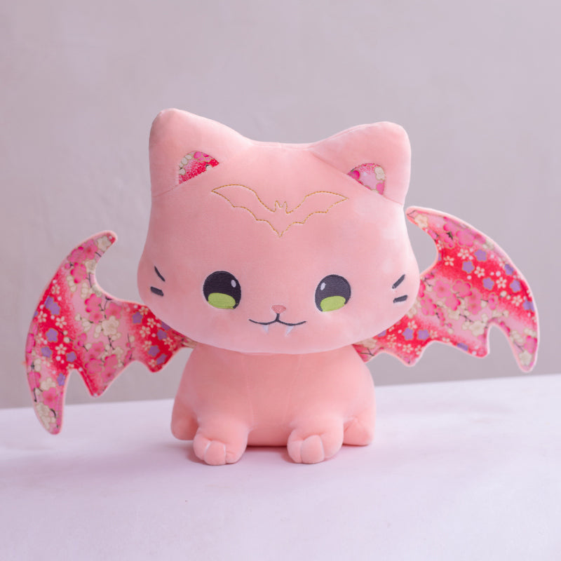 Luna & Solis the Kawaii Sakura Cats with Wings Plushies