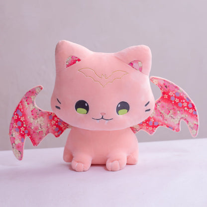 Luna & Solis the Kawaii Sakura Cats with Wings Plushies