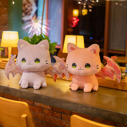 Luna & Solis the Kawaii Sakura Cats with Wings Plushies