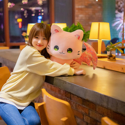 Luna & Solis the Kawaii Sakura Cats with Wings Plushies