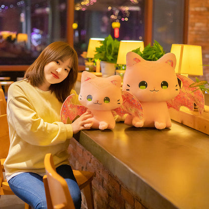 Luna & Solis the Kawaii Sakura Cats with Wings Plushies
