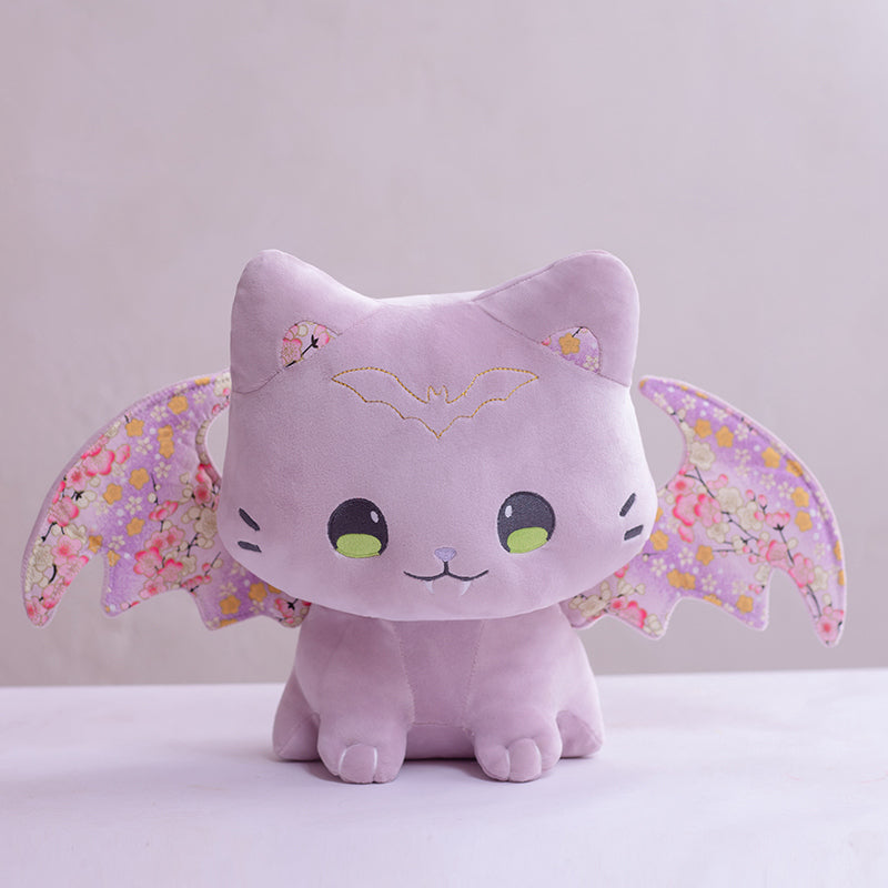 Luna & Solis the Kawaii Sakura Cats with Wings Plushies