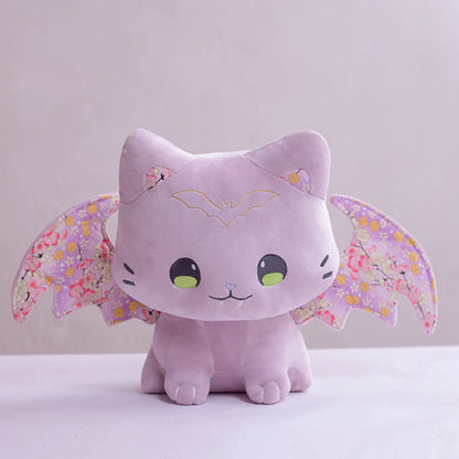 Luna & Solis the Kawaii Sakura Cats with Wings Plushies