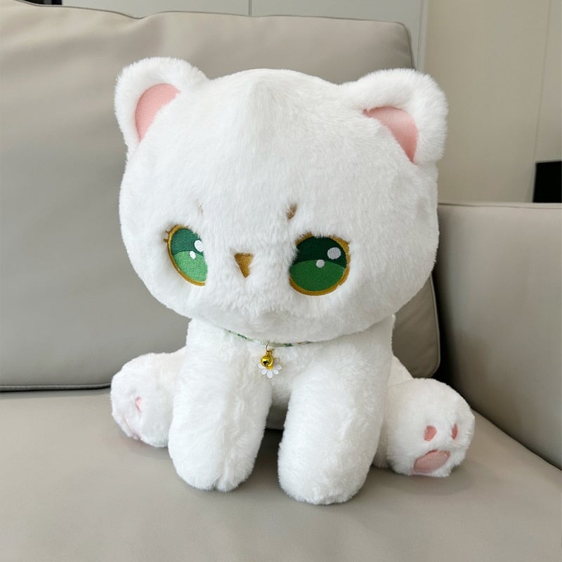 Luna the Fluffy White Cat Plush