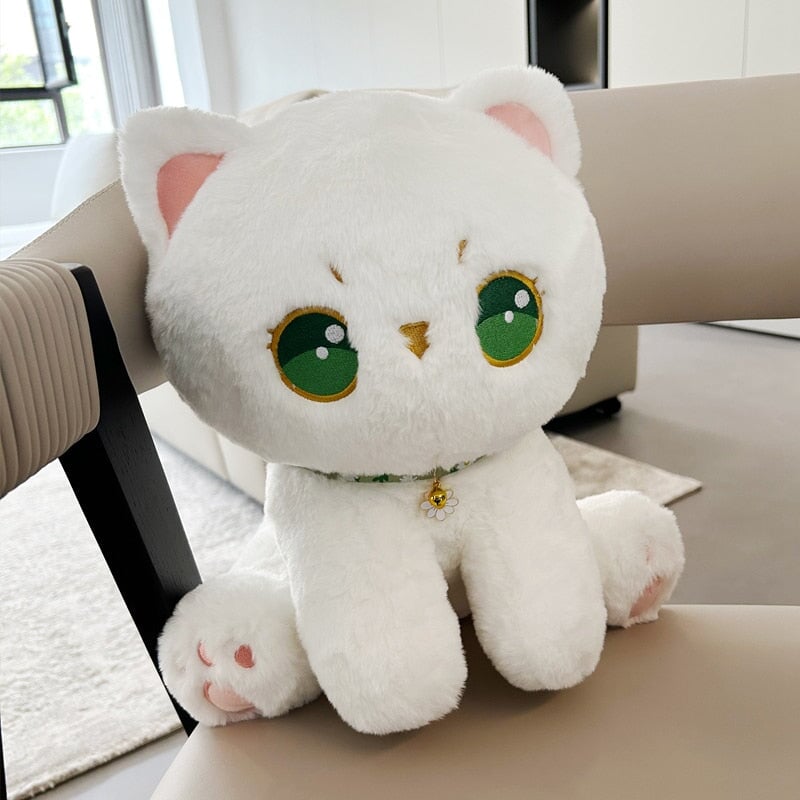 Luna the Fluffy White Cat Plush