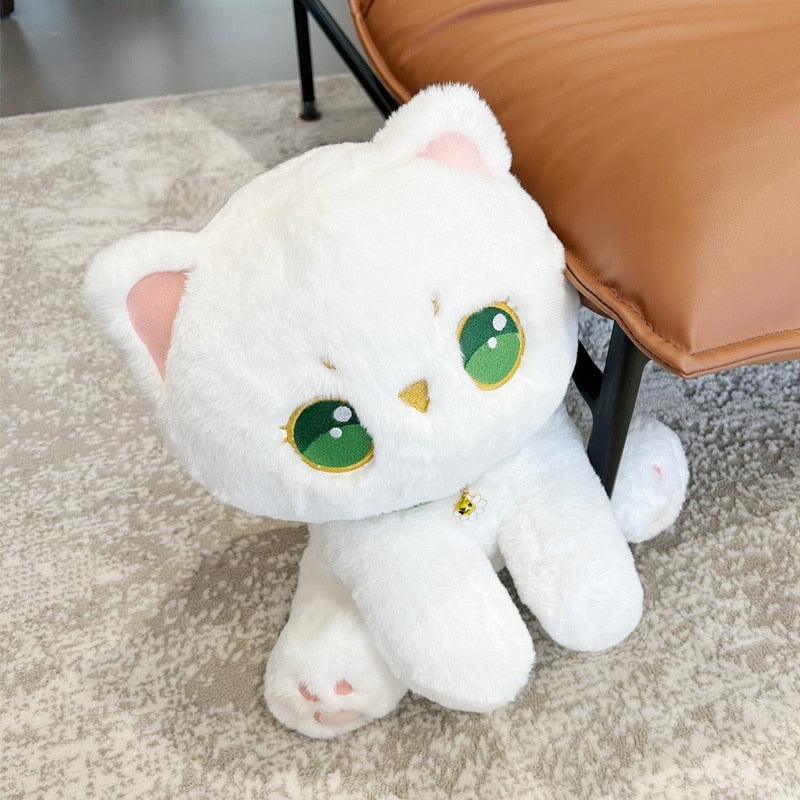 Luna the Fluffy White Cat Plush