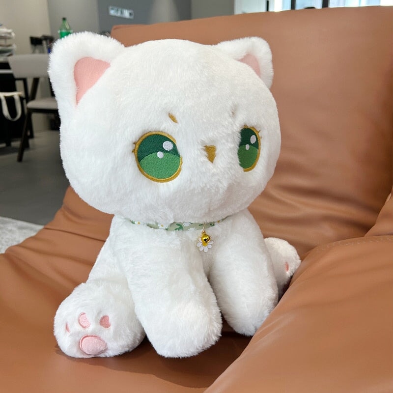 Luna the Fluffy White Cat Plush