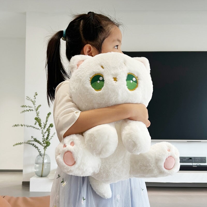 Luna the Fluffy White Cat Plush