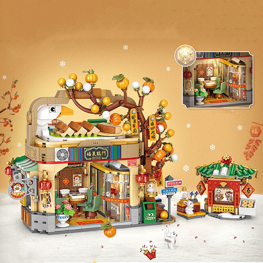 Mei Mei Panda Peking Duck Restaurant Micro Building Blocks With Lights