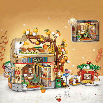Mei Mei Panda Peking Duck Restaurant Micro Building Blocks With Lights