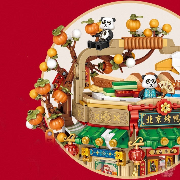 Mei Mei Panda Peking Duck Restaurant Micro Building Blocks With Lights