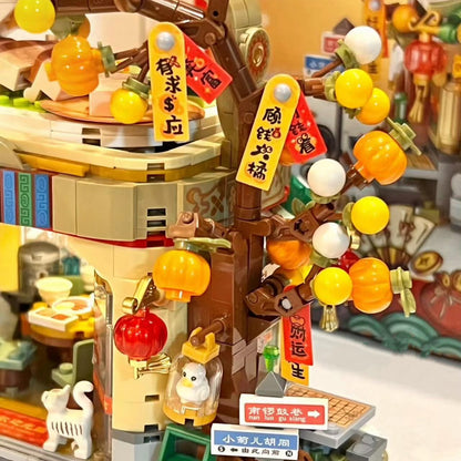 Mei Mei Panda Peking Duck Restaurant Micro Building Blocks With Lights