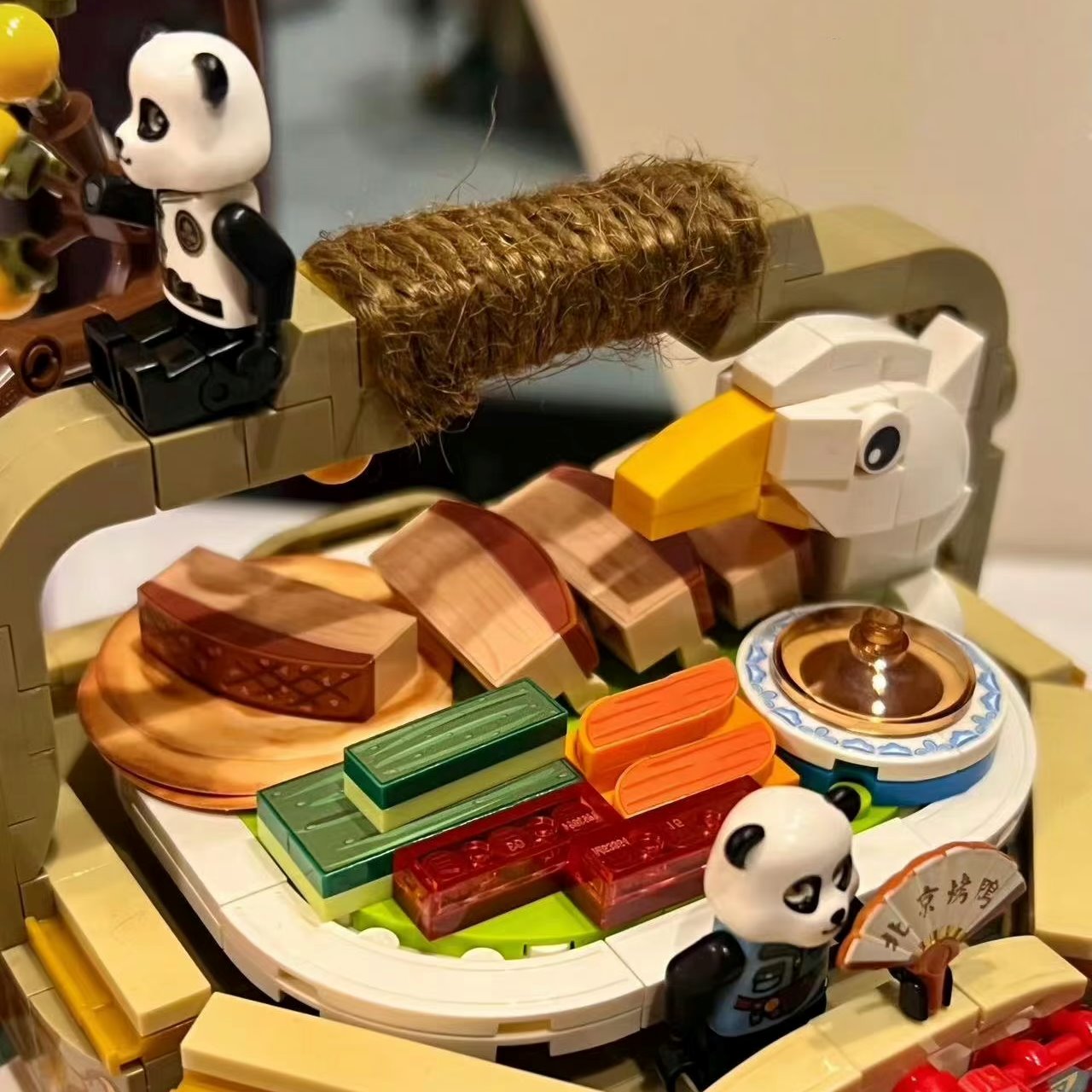 Mei Mei Panda Peking Duck Restaurant Micro Building Blocks With Lights