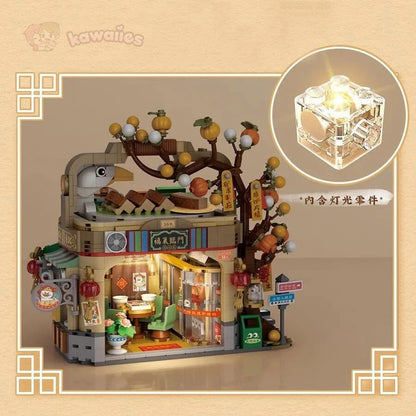 Mei Mei Panda Peking Duck Restaurant Micro Building Blocks With Lights