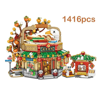 Mei Mei Panda Peking Duck Restaurant Micro Building Blocks With Lights