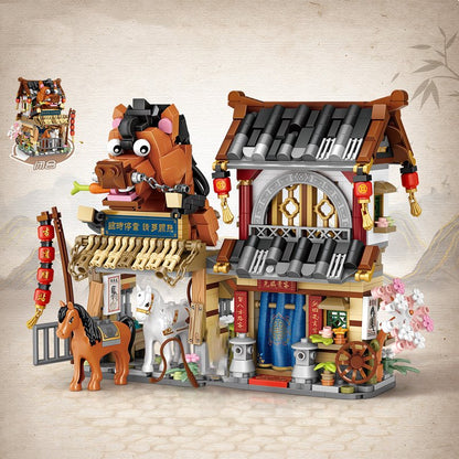 Merchant Store & Horse Stable Micro Building Sets Collection