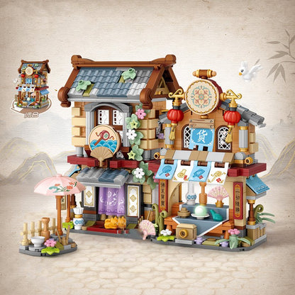 Merchant Store & Horse Stable Micro Building Sets Collection